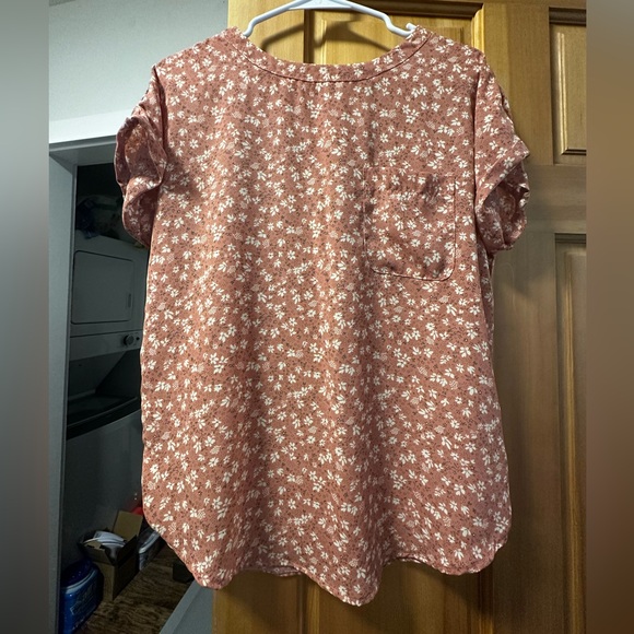 Buffalo David Bitton Pink and White Floral Blouse - Picture 1 of 4